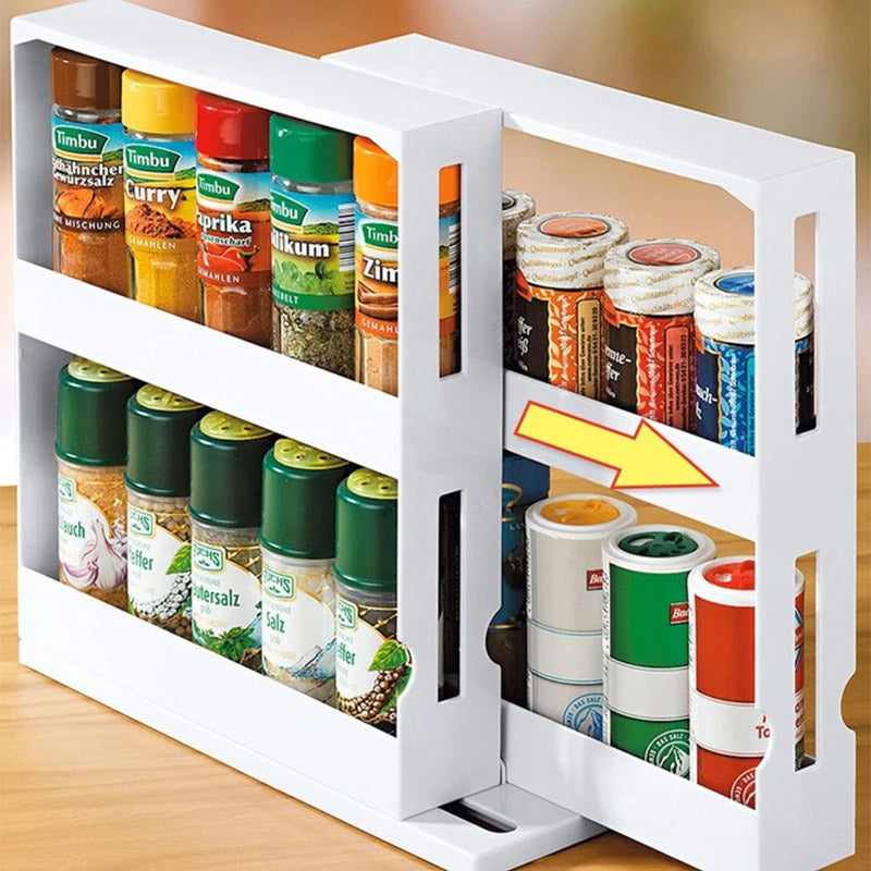 Teron Rotating Kitchen Spice Organizer Rack